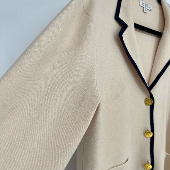 J Crew Tipped sweater blazer BS976 Women's Size XL - Picture 5 of 13